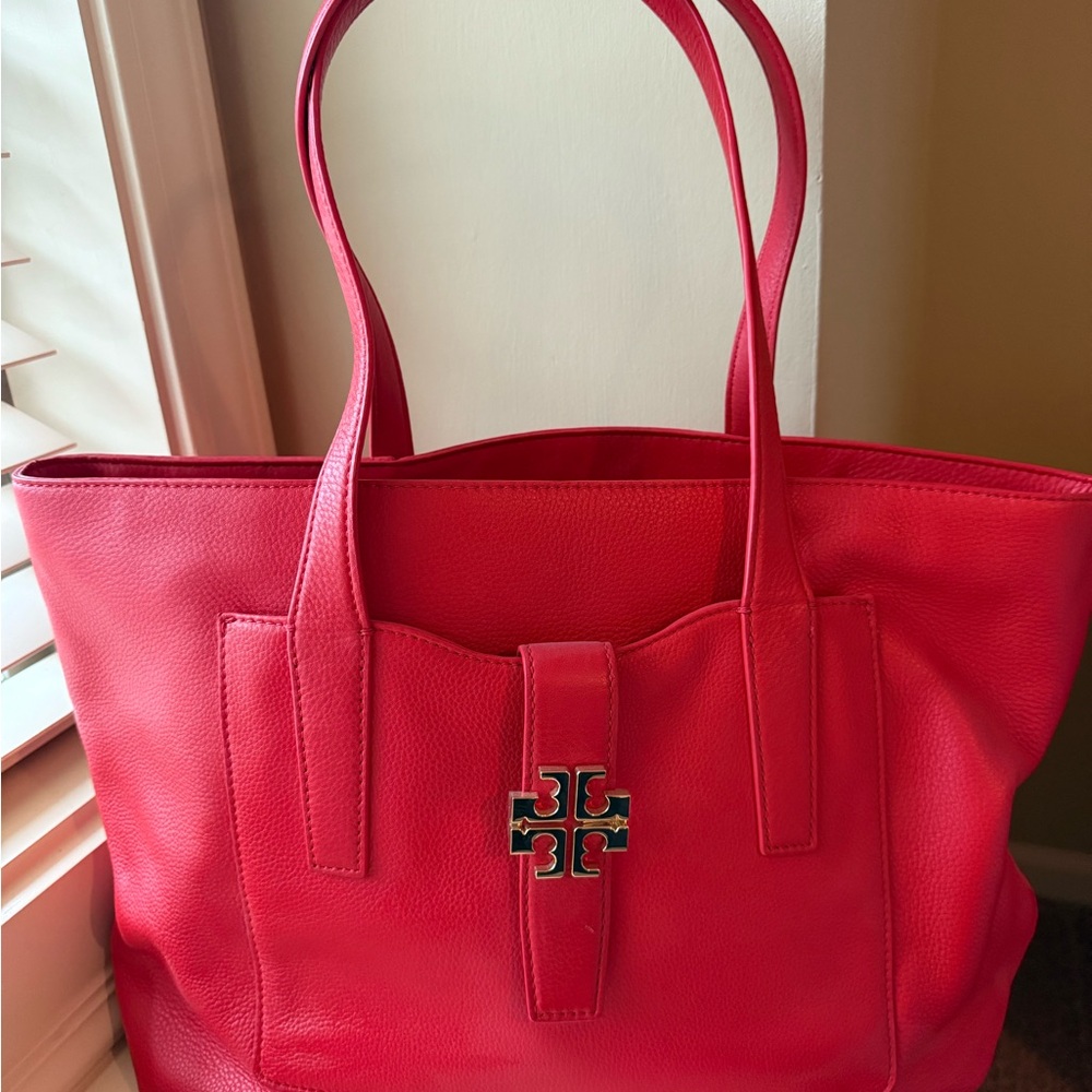 Tory Burch Red Leather Tote